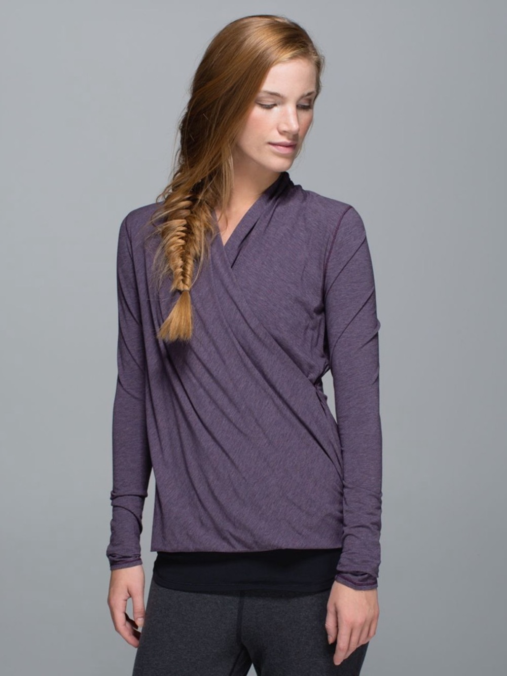 LULULEMON Radiant Long Sleeve - Heathered Purple Fog